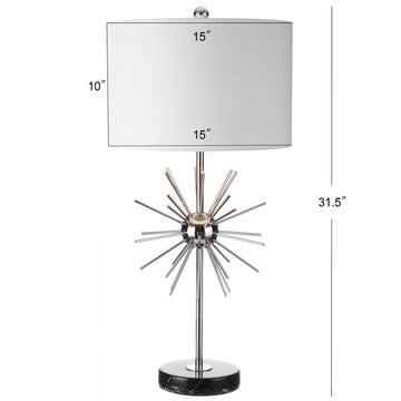 Aria 31.5" Metal/Marble LED Table Lamp - JONATHAN Y